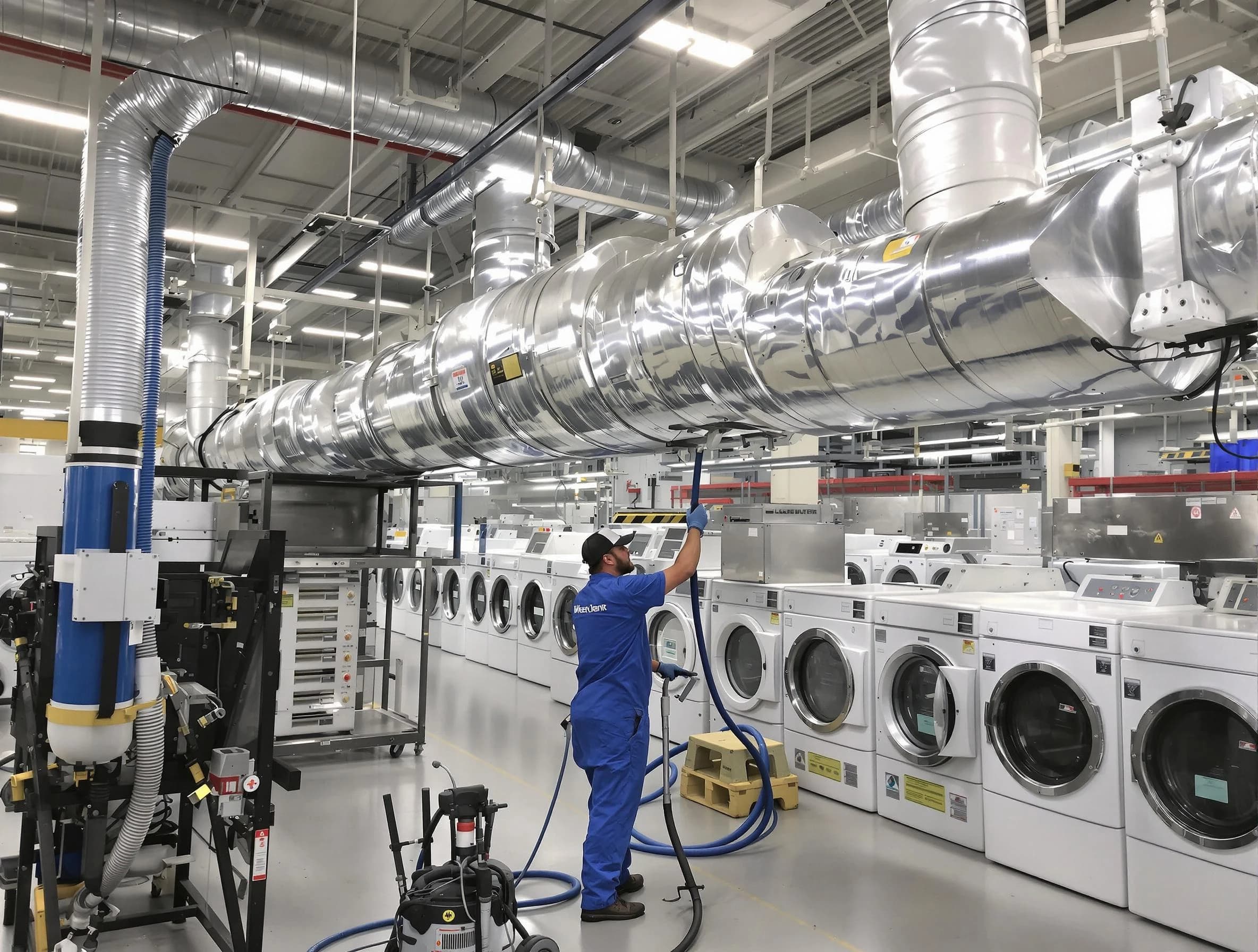 Mechanicsville Dryer Vent Cleaning team performing heavy-duty industrial dryer vent cleaning in Mechanicsville