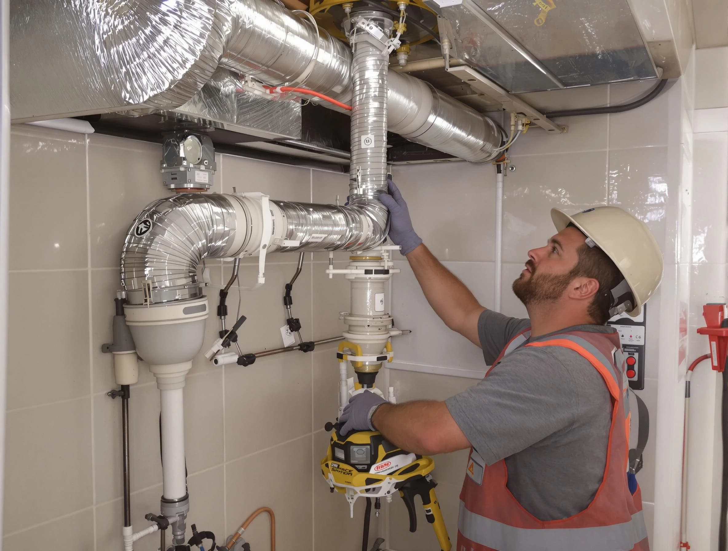 Mechanicsville Dryer Vent Cleaning expert performing professional dryer vent repair and installation in Mechanicsville