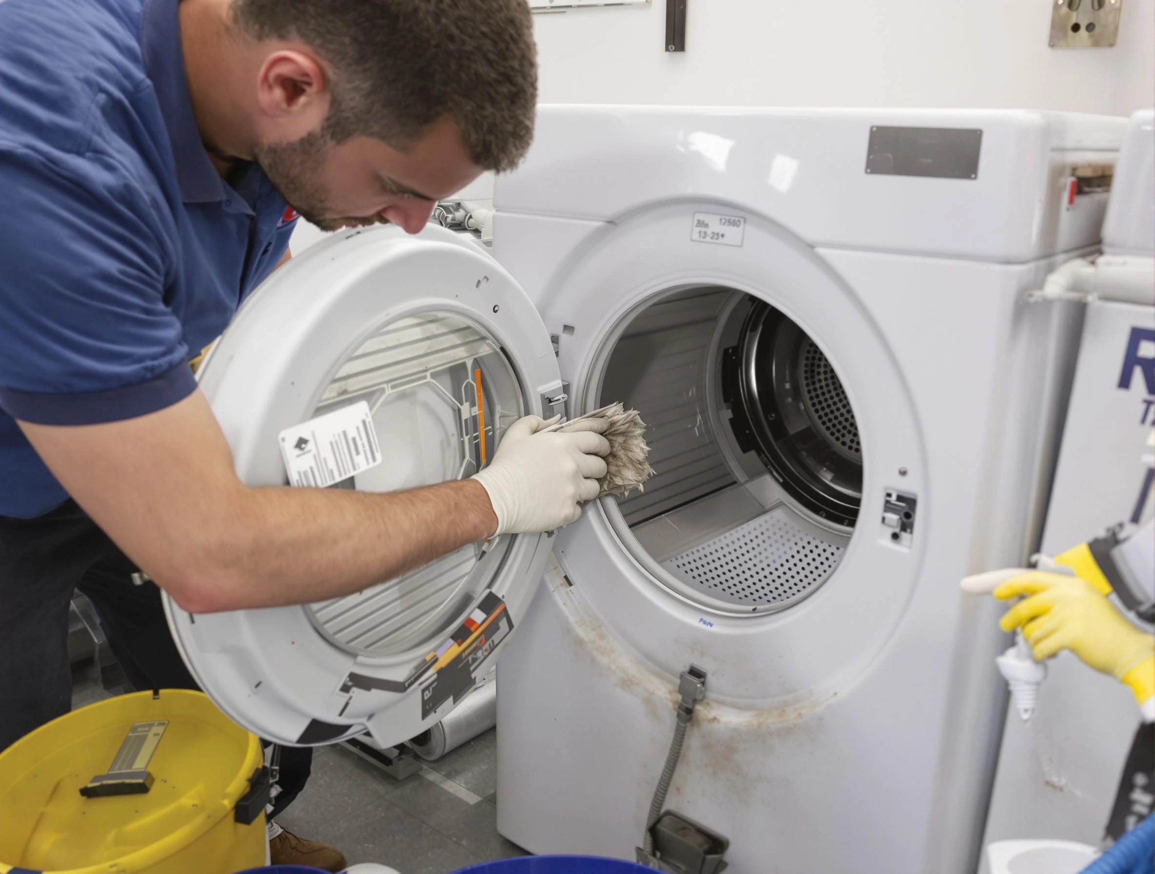 Mechanicsville Dryer Vent Cleaning specialist performing detailed lint trap cleaning service in Mechanicsville